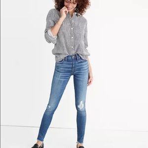 Madewell 9” high rise skinny jeans